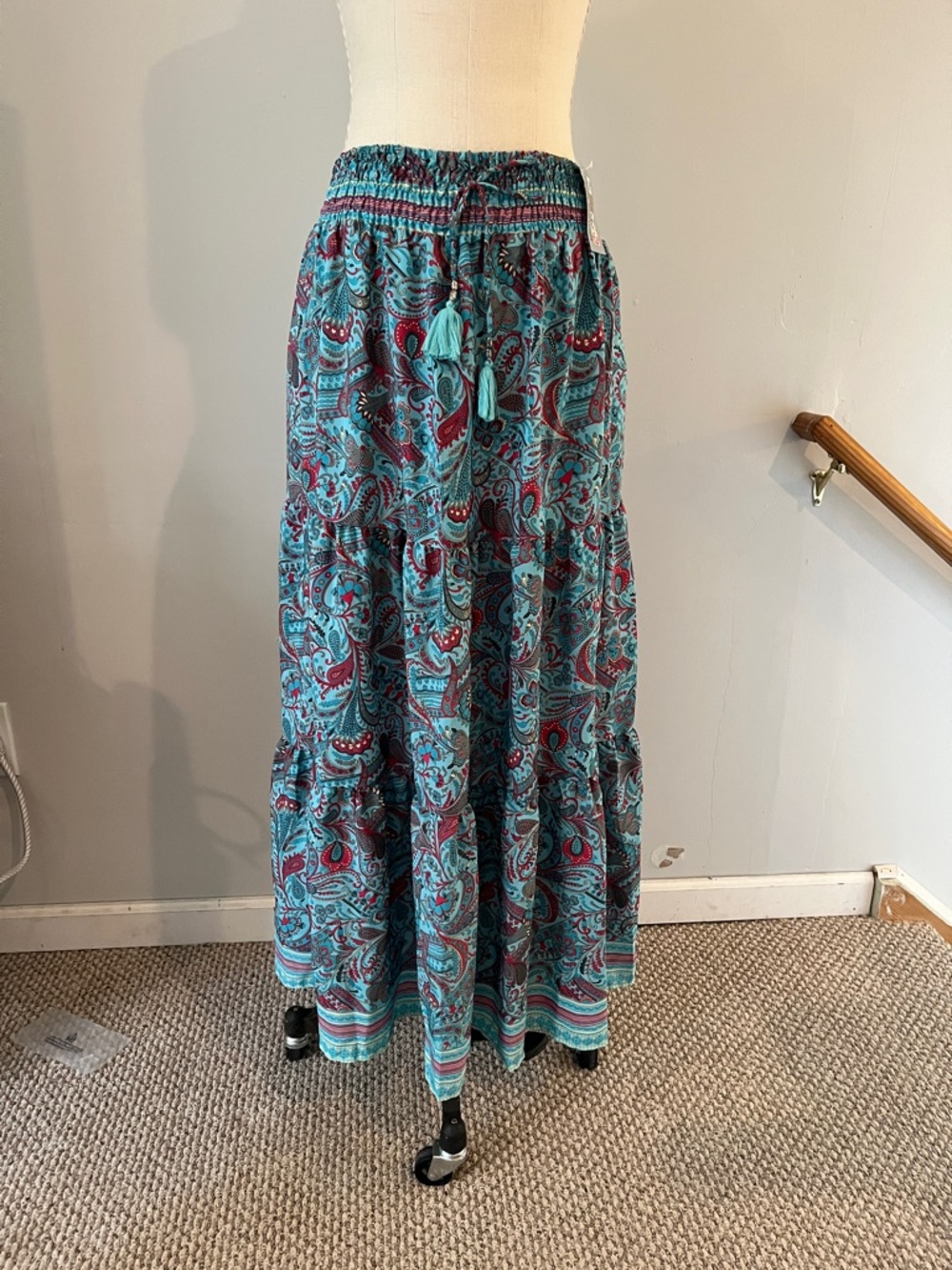 Paisley maxi skirt one size